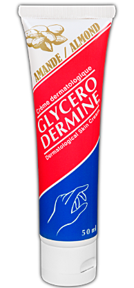 Glycerodermine - Crème à mains avec une douce fragrance d'amande pour mains sèches, gercées ou craquées