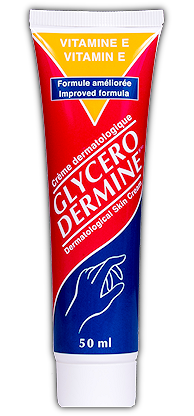 Glycerodermine - Crème à mains avec vitamine E  pour mains sèches, gercées ou craquées